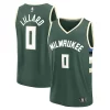 Moderno Classico Ottimo Damian Lillard Milwaukee Bucks Youth Fast Break Replica Player Jersey Icon Edition Hunter Green per i devoti sostenitori