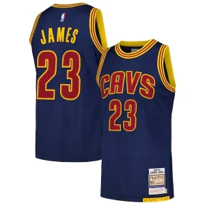 Duraturo Pratico LeBron James Cleveland Cavaliers 2015/16 Hardwood Classics Authentic Jersey Navy per i devoti sostenitori