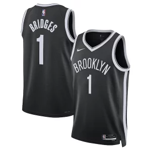 Stupendo Mikal Bridges Brooklyn Nets Nike Unisex Swingman Jersey Icon Edition Black per i devoti sostenitori