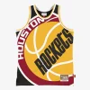 Attraente Comodo Sofisticato Houston Rockets Hardwood Classics Blown Out Fashion Jersey Black per i devoti sostenitori