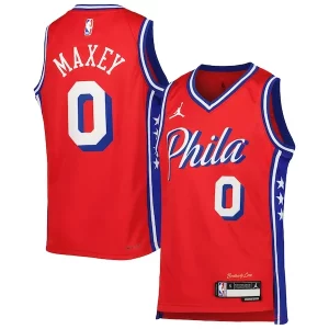 Magnifico Fascinante Tyrese Maxey Philadelphia 76ers Jordan Brand Youth Swingman Jersey Statement Edition Red per i devoti sostenitori