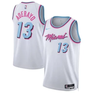 Accattivante Bam Adebayo Miami Heat Nike Unisex 2024/25 Swingman Player Jersey City Edition White per i devoti sostenitori
