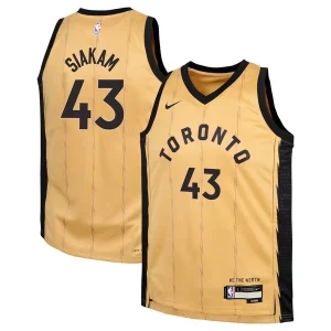 Stupendo Pascal Siakam Toronto Raptors Nike Youth Swingman Replica Jersey City Edition Gold per i devoti sostenitori