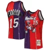 Accattivante Moderno Vince Carter Toronto Raptors Hardwood Classics 1998/99 Split Swingman Jersey Purple/Red per i devoti sostenitori