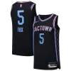 Cool Comodo De'Aaron Fox Sacramento Kings Nike Authentic Player Jersey City Edition Black per i devoti sostenitori