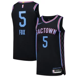 Cool Comodo De'Aaron Fox Sacramento Kings Nike Authentic Player Jersey City Edition Black per i devoti sostenitori