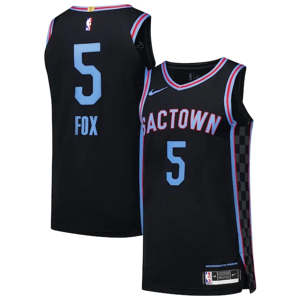 Cool Comodo De'Aaron Fox Sacramento Kings Nike Authentic Player Jersey City Edition Black per i devoti sostenitori