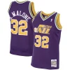 Delizioso Carino Eccezionale Karl Malone Utah Jazz 1991/92 Hardwood Classics Swingman Jersey Purple per i devoti sostenitori