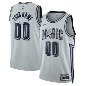 Elegante Pratico Delizioso Orlando Magic Nike Unisex 2024/25 Custom Swingman Jersey City Edition Silver per i devoti sostenitori