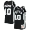 Stupendo Pratico Magnifico Dennis Rodman San Antonio Spurs 2001/02 Hardwood Classics Swingman Jersey Black per i devoti sostenitori