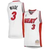 Sofisticato Classico Dwyane Wade Miami Heat 2001/02 Hardwood Classics Swingman Jersey White per i devoti sostenitori