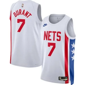 Versatile Kevin Durant Brooklyn Nets Nike Swingman Jersey Classic Edition White per i devoti sostenitori