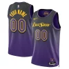 Robusto Los Angeles Lakers Nike Unisex 2024/25 Custom Swingman Jersey City Edition Purple per i devoti sostenitori