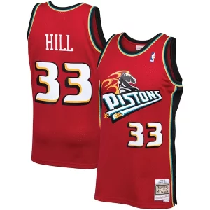 Eccezionale Grant Hill Detroit Pistons 1999/00 Hardwood Classics Swingman Jersey Red per i devoti sostenitori