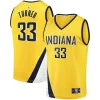 Lussuoso Sofisticato Incantevole Myles Turner Indiana Pacers Fast Break Replica Jersey Statement Edition Gold per i devoti sostenitori