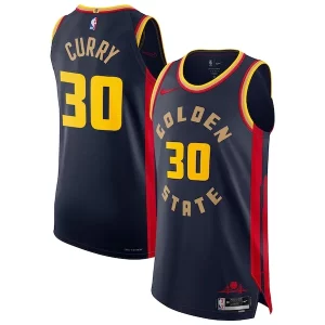 Meraviglioso Stephen Curry Golden State Warriors Nike 2024/25 Authentic Player Jersey City Edition Navy per i devoti sostenitori