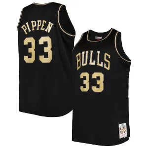 Carino Scottie Pippen Chicago Bulls Big & Tall Hardwood Classics 1997/98 Swingman Jersey Black per i devoti sostenitori