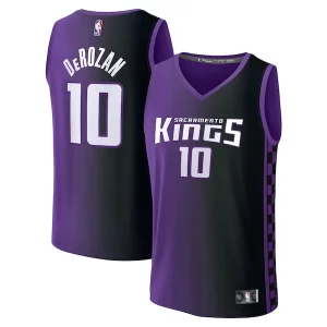 Fantastico Fascinante DeMar DeRozan Sacramento Kings Fast Break Replica Jersey Statement Edition Purple per i devoti sostenitori