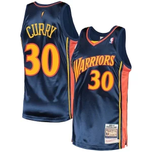 Prestigioso Stephen Curry Golden State Warriors 2009/10 Hardwood Classics Authentic Jersey Navy per i devoti sostenitori