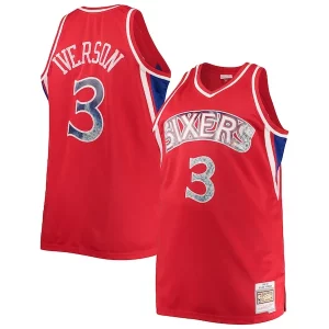 Duraturo Elegante Versatile Allen Iverson Philadelphia 76ers Big & Tall 1996/97 NBA 75th Anniversary Diamond Swingman Jersey Red per i devoti sostenitori