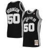 Eccezionale Accattivante David Robinson San Antonio Spurs 1991/92 Hardwood Classics Swingman Jersey Black per i devoti sostenitori