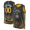 Magnifico Versatile Golden State Warriors Nike Unisex 2022/23 Swingman Custom Jersey City Edition Black per i devoti sostenitori