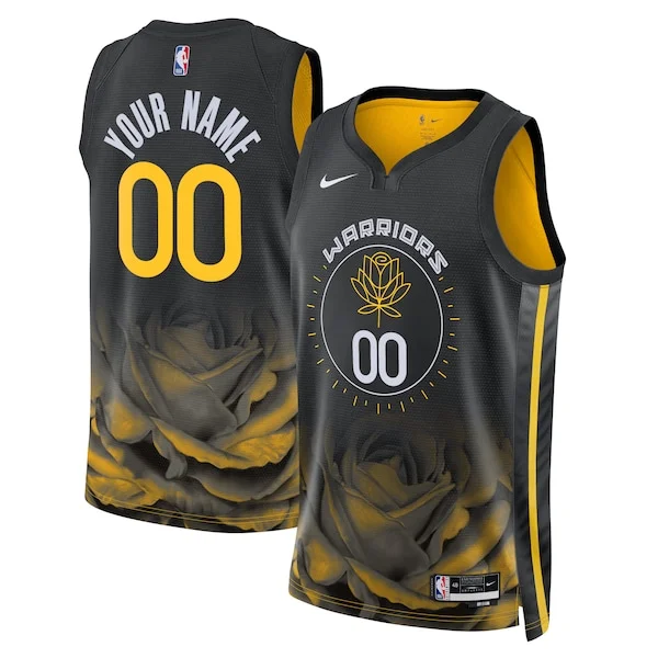 Magnifico Versatile Golden State Warriors Nike Unisex 2022/23 Swingman Custom Jersey City Edition Black per i devoti sostenitori