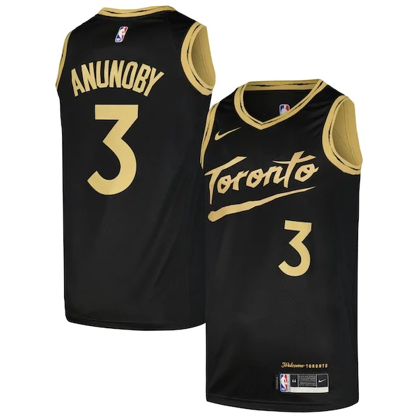 Raffinato OG Anunoby Toronto Raptors Nike Swingman Player Jersey City Edition Black per i devoti sostenitori