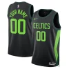 Meraviglioso Boston Celtics Nike Unisex 2024/25 Custom Swingman Jersey City Edition Black per i devoti sostenitori