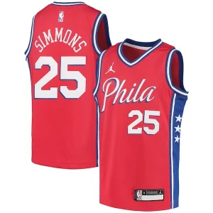 Trendy Carino Robusto Ben Simmons Philadelphia 76ers Jordan Brand Youth 2020/21 Swingman Player Jersey Statement Edition Red per i devoti sostenitori