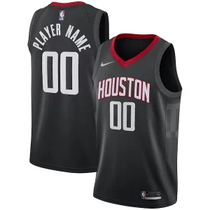 Incantevole Houston Rockets Nike Swingman Custom Jersey Black Statement Edition per i devoti sostenitori