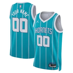 Trendy Resistente Charlotte Hornets Jordan Brand Unisex Swingman Custom Jersey Teal Icon Edition per i devoti sostenitori