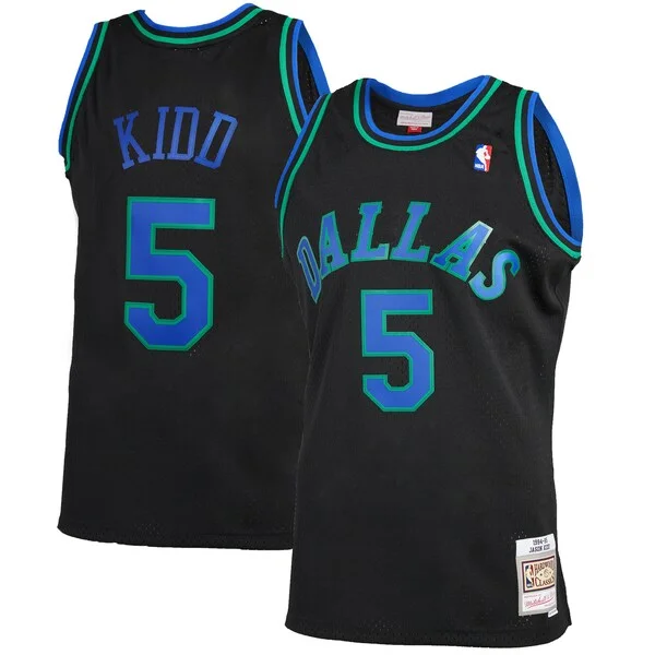 Pratico Jason Kidd Dallas Mavericks 1994/95 Hardwood Classics Reload 2.0 Swingman Jersey Black per i devoti sostenitori