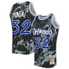Robusto Shaquille O'Neal Orlando Magic 1994/95 Hardwood Classics Marble Swingman Jersey Black per i devoti sostenitori