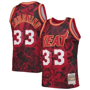 Cool Splendido Alonzo Mourning Miami Heat Hardwood Classics 1996/97 Lunar New Year Swingman Jersey Red per i devoti sostenitori