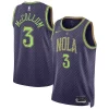 Pratico Gorgeous CJ McCollum New Orleans Pelicans Nike Unisex 2024/25 Swingman Player Jersey City Edition Purple per i devoti sostenitori