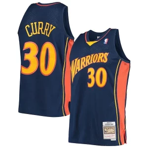 Cool Stephen Curry Golden State Warriors Hardwood Classics Swingman Jersey Navy/White per i devoti sostenitori