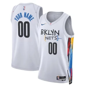 Cool Brooklyn Nets Nike Unisex 2022/23 Swingman Custom Jersey City Edition White per i devoti sostenitori