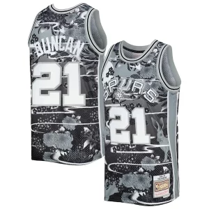 Cool Fantastico Moderno Tim Duncan San Antonio Spurs 1998/99 Hardwood Classics Lunar New Year Swingman Jersey Silver per i devoti sostenitori