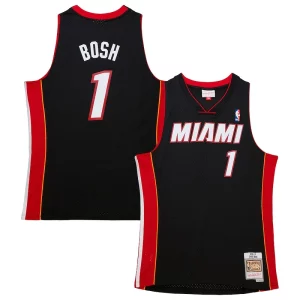 Classico Fantastico Moderno Chris Bosh Miami Heat Hardwood Classics Swingman Jersey Black per i devoti sostenitori
