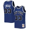Robusto Fantastico Patrick Ewing New York Knicks 1997/98 Hardwood Classics Off Court Swingman Jersey Blue per i devoti sostenitori