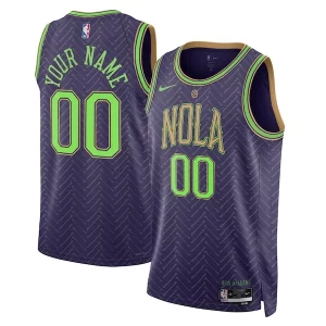 Classico Splendido Stupendo New Orleans Pelicans Nike Unisex 2024/25 Custom Swingman Jersey City Edition Purple per i devoti sostenitori