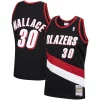 Elegante Duraturo Rasheed Wallace Portland Trail Blazers 1999/00 Hardwood Classics Swingman Jersey Black per i devoti sostenitori