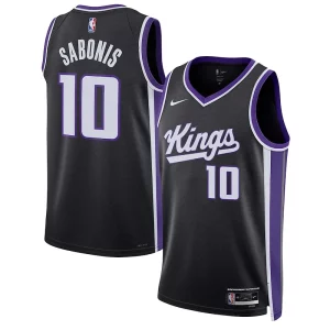 Bellissimo Carino Domantas Sabonis Sacramento Kings Nike Unisex Swingman Jersey Association Edition Black per i devoti sostenitori