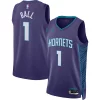 Incantevole LaMelo Ball Charlotte Hornets Jordan Brand Unisex Swingman Jersey Statement Edition Purple per i devoti sostenitori