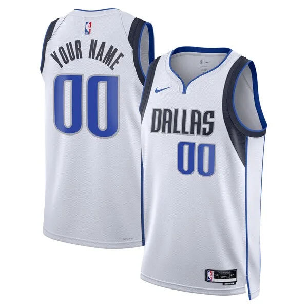 Classico Fascinante Dallas Mavericks Nike Unisex Swingman Custom Jersey White Association Edition per i devoti sostenitori