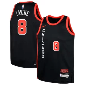 Sofisticato Zach LaVine Chicago Bulls Nike Youth Swingman Replica Jersey City Edition Black per i devoti sostenitori