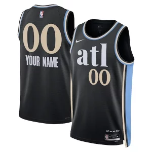 Sofisticato Atlanta Hawks Nike Unisex 2023/24 Custom Swingman Jersey Black City Edition per i devoti sostenitori
