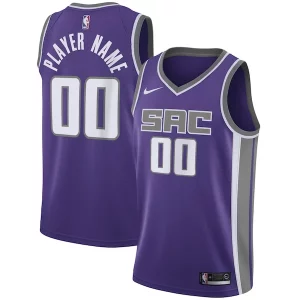 Trendy Resistente Fantastico Sacramento Kings Nike Swingman Custom Jersey Purple Icon Edition per i devoti sostenitori