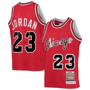 Raffinato Youth Chicago Bulls Michael Jordan Red 1984/85 Hardwood Classics Authentic Jersey per i devoti sostenitori